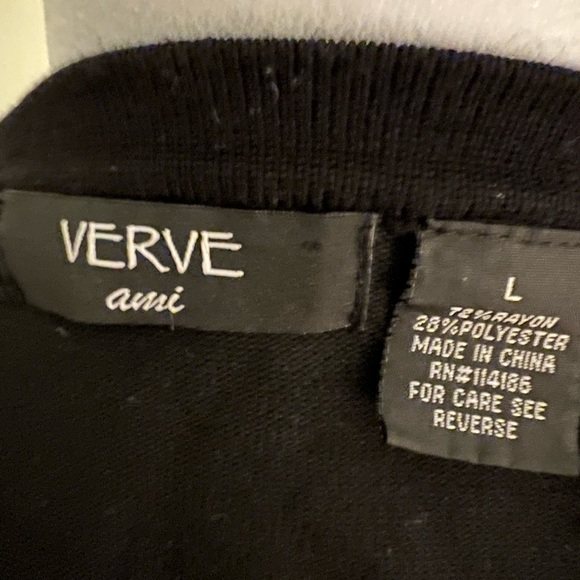 Verve Ami Black Cardigan Sweater like new Large button down - Picture 6 of 6
